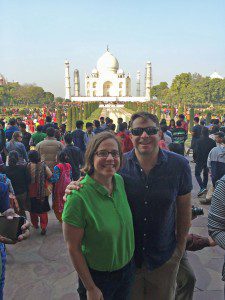 Liz Goldstein and MAtt Frenier, both Executive MBA Class of 2016 students, on the India Global Business Experience in January. 