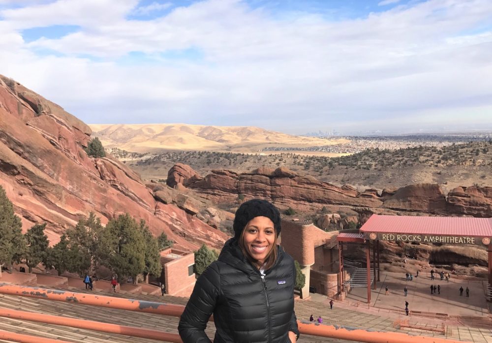 Aisha Pridgen standing in front of a canyon