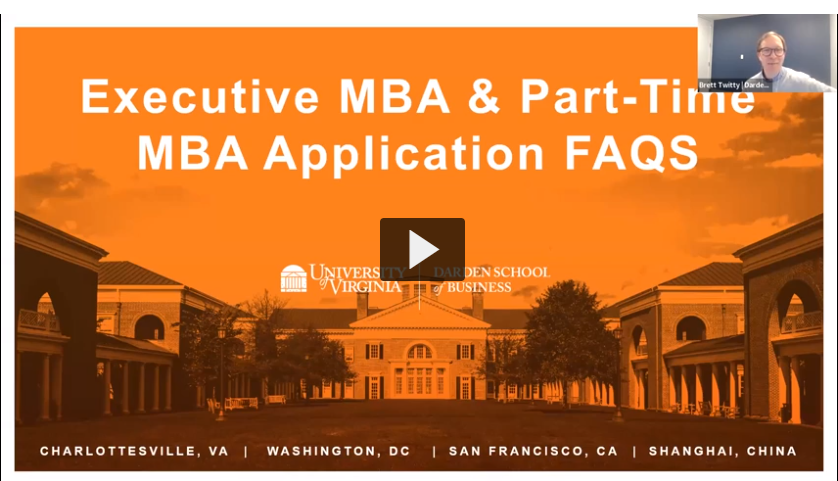 Application FAQ: For the Part-Time and Executive MBA Formats