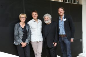 Freeman with fellow speakers (from left) Mette Morsing, Claus Meyer, and Robert Strand