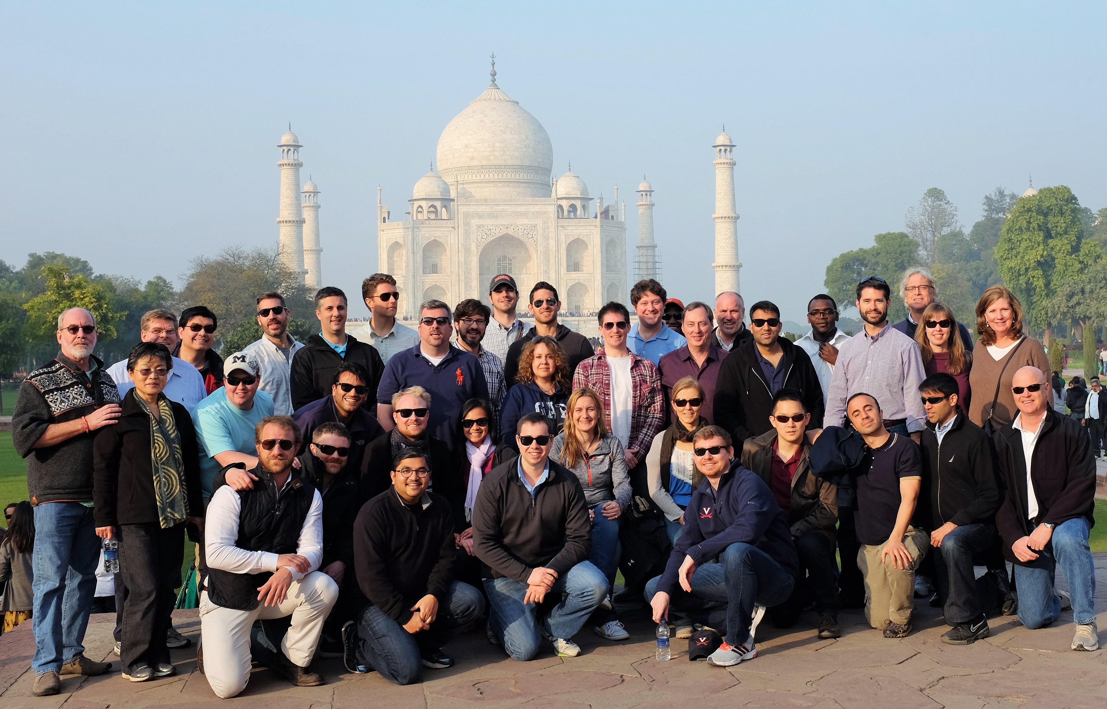 The Global Executive MBA Class of 2015 in front of the Taj Mahal in January 2015
