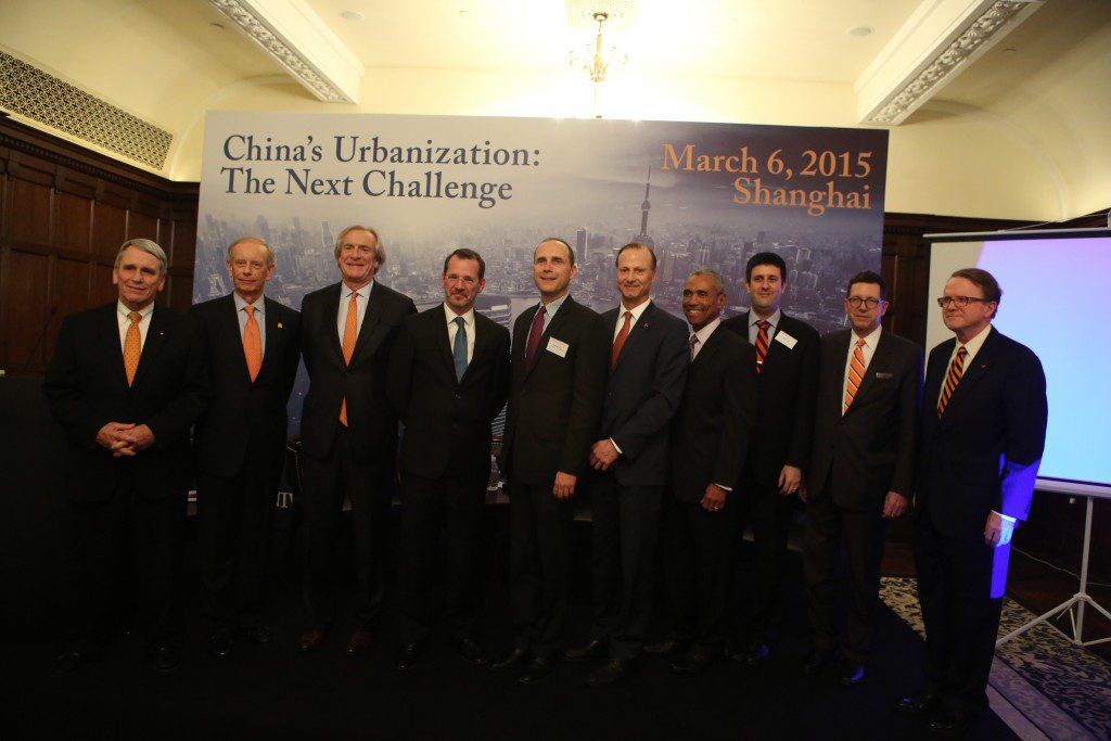 Dean Bruner with the UVA Delegation at the UVA China Office Opening Urbanization Conference. 