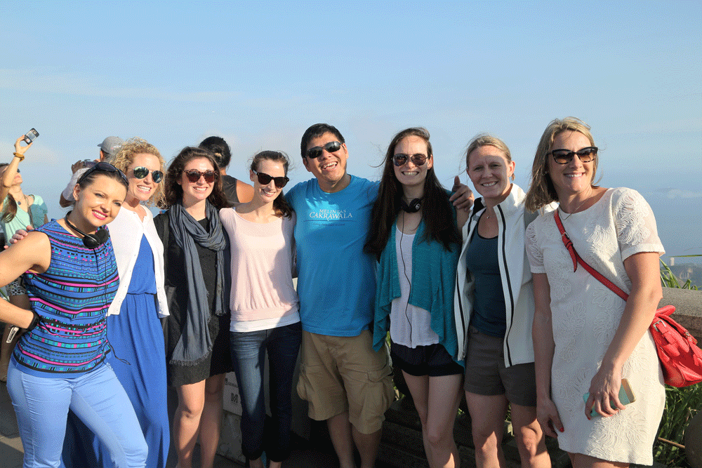 Casey (far right) with her GEMBA Class of 2017 classmates in Brazil. 