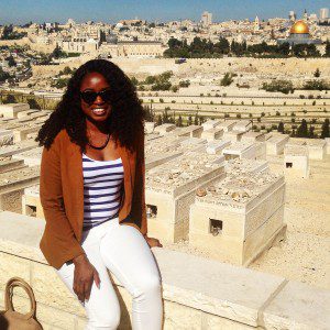 Ngozi enjoying the views over Israel's entrepreneurial eco-system and beautiful cityscape. 